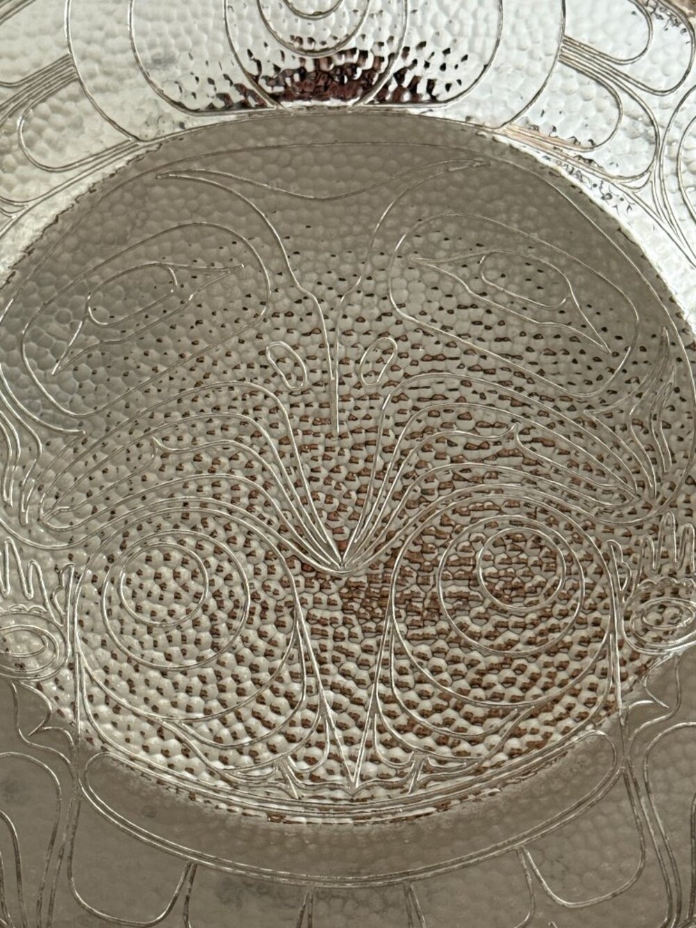 Indigenous Design Silver Hammered Bowl - Picture 5 of 9